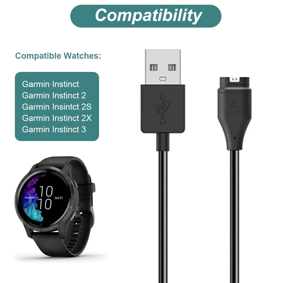Amazon.com: Kissmart Charger for Garmin Instinct & Instinct 2 2S